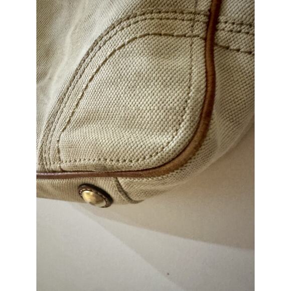 Coach Heritage Bleaker Canvas 1941 Carriage Leatherworks Tote Stripe tattersall - Picture 15 of 16